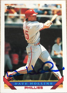 Dave Hollins Autographed 1993 Topps #17