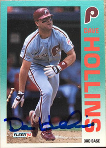 Dave Hollins Autographed 1992 Fleer #535
