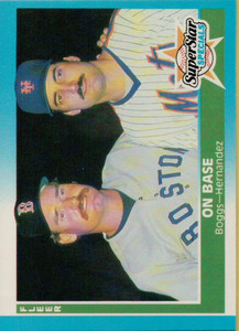 1987 Fleer #637 Wade Boggs/Keith Hernandez On Base NM Boston Red Sox/New York Mets 