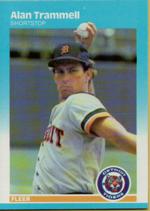 1987 Fleer #167 Alan Trammell NM Detroit Tigers 