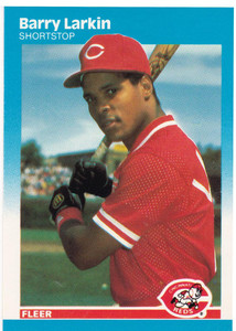 SOLD 16935 1987 Fleer #204 Barry Larkin NM RC Rookie Cincinnati Reds 