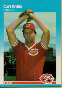 1987 Fleer #218 Carl Willis NM RC Rookie Cincinnati Reds 