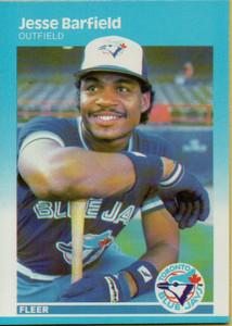 1987 Fleer #219 Jesse Barfield NM Toronto Blue Jays 