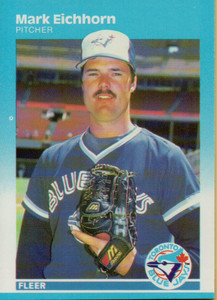 1987 Fleer #224 Mark Eichhorn NM RC Rookie Toronto Blue Jays 