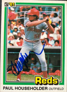 Paul Householder Autographed 1981 Donruss #303 Rookie Card 