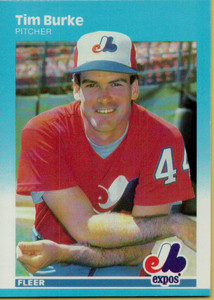 1987 Fleer #315 Tim Burke NM Montreal Expos 