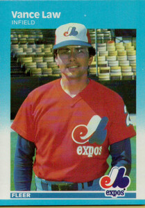 1987 Fleer #323 Vance Law NM Montreal Expos 