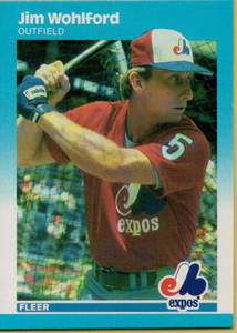 1987 Fleer #336 Jim Wohlford NM Montreal Expos 