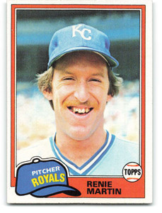 1981 Topps #452 Renie Martin VG Kansas City Royals 