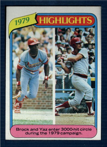 1980 Topps #1 Lou Brock/Carl Yastrzemski HL VG St. Louis Cardinals/Boston Red Sox 