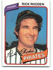 1980 Topps #92 Rick Rhoden VG Pittsburgh Pirates 