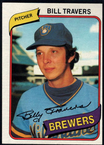 1980 Topps #109 Bill Travers VG Milwaukee Brewers 