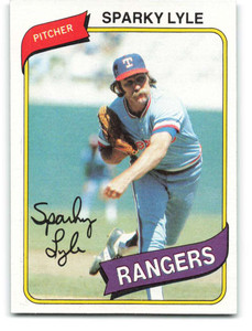 1980 Topps #115 Sparky Lyle VG Texas Rangers 