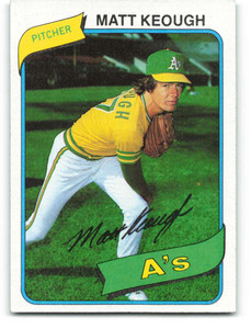 1980 Topps #134 Matt Keough VG Oakland Athletics 