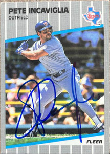Pete Incaviglia Autographed 1989 Fleer #523