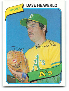 1980 Topps #177 Dave Heaverlo VG Oakland Athletics 