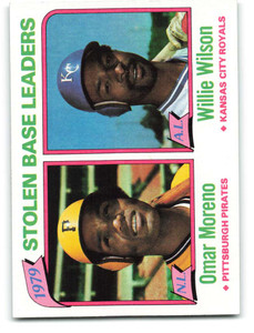 1980 Topps #204 Omar Moreno/Willie Wilson LL VG Pittsburgh Pirates/Kansas City Royals 