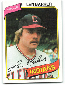 1980 Topps #227 Len Barker VG Cleveland Indians 