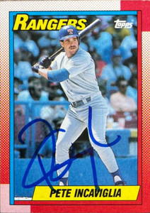 Pete Incaviglia Autographed 1990 Topps #430