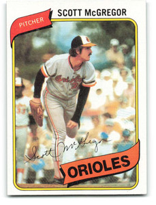 1980 Topps #237 Scott McGregor VG Baltimore Orioles 