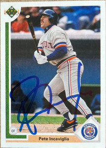 Pete Incaviglia Autographed 1991 Upper Deck #747