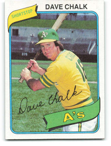 1980 Topps #261 Dave Chalk VG Oakland Athletics 