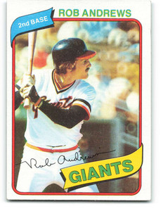 1980 Topps #279 Rob Andrews VG San Francisco Giants 