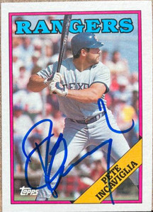 Pete Incaviglia Autographed 1988 Topps #280 Texas Rangers Card 