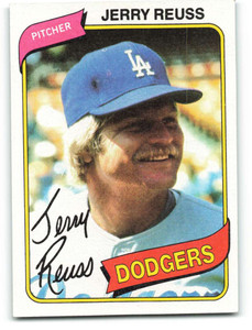 1980 Topps #318 Jerry Reuss VG Los Angeles Dodgers 