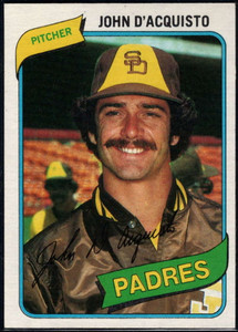 1980 Topps #339 John D'Acquisto VG San Diego Padres 
