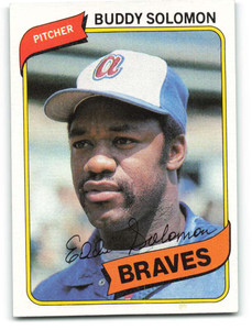 1980 Topps #346 Buddy Solomon VG Atlanta Braves 