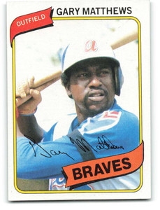 1980 Topps #355 Gary Matthews VG Atlanta Braves 