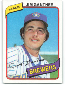 1980 Topps #374 Jim Gantner VG Milwaukee Brewers 