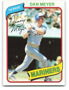 1980 Topps #396 Dan Meyer VG Seattle Mariners 