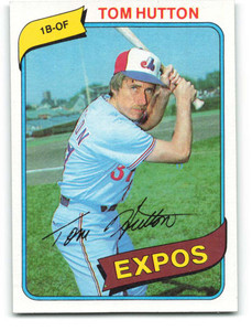 1980 Topps #427 Tom Hutton DP VG Montreal Expos 