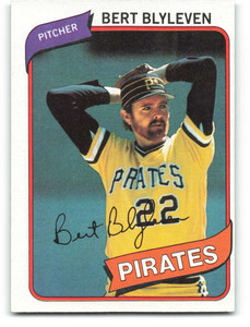 1980 Topps #457 Bert Blyleven VG Pittsburgh Pirates 