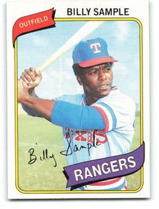 1980 Topps #458 Billy Sample VG Texas Rangers 