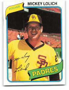 1980 Topps #459 Mickey Lolich DP VG San Diego Padres 