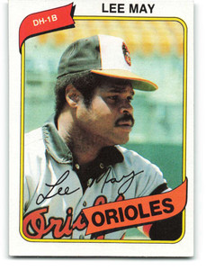 1980 Topps #490 Lee May VG Baltimore Orioles 
