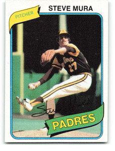 1980 Topps #491 Steve Mura DP VG San Diego Padres 