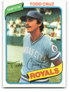1980 Topps #492 Todd Cruz VG RC Rookie Kansas City Royals 
