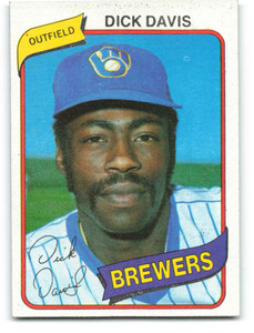 1980 Topps #553 Dick Davis VG Milwaukee Brewers 