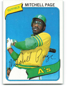1980 Topps #586 Mitchell Page VG Oakland Athletics 