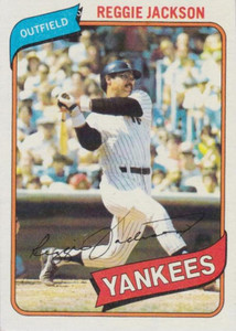 SOLD 17995 1980 Topps #600 Reggie Jackson VG New York Yankees 