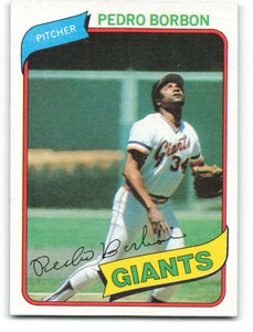 1980 Topps #627 Pedro Borbon VG San Francisco Giants 