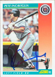 Pete Incaviglia Signed 1997 Score Baseball Card - Philadelphia Phillies