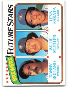 1980 Topps #668 Danny Boitano/Willie Mueller/Lenn Sakata Brewers Future Stars VG RC Rookie Milwaukee Brewers 