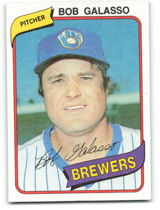 1980 Topps #711 Bob Galasso VG RC Rookie Milwaukee Brewers 