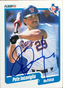 Pete Incaviglia Autographed 1990 Fleer #301