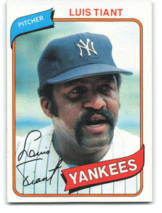 1980 Topps #35 Luis Tiant VG New York Yankees 